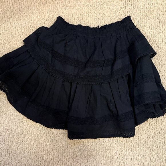 LoveShackFancy Dresses & Skirts - LoveShackFancy black ruffle skirt, size S